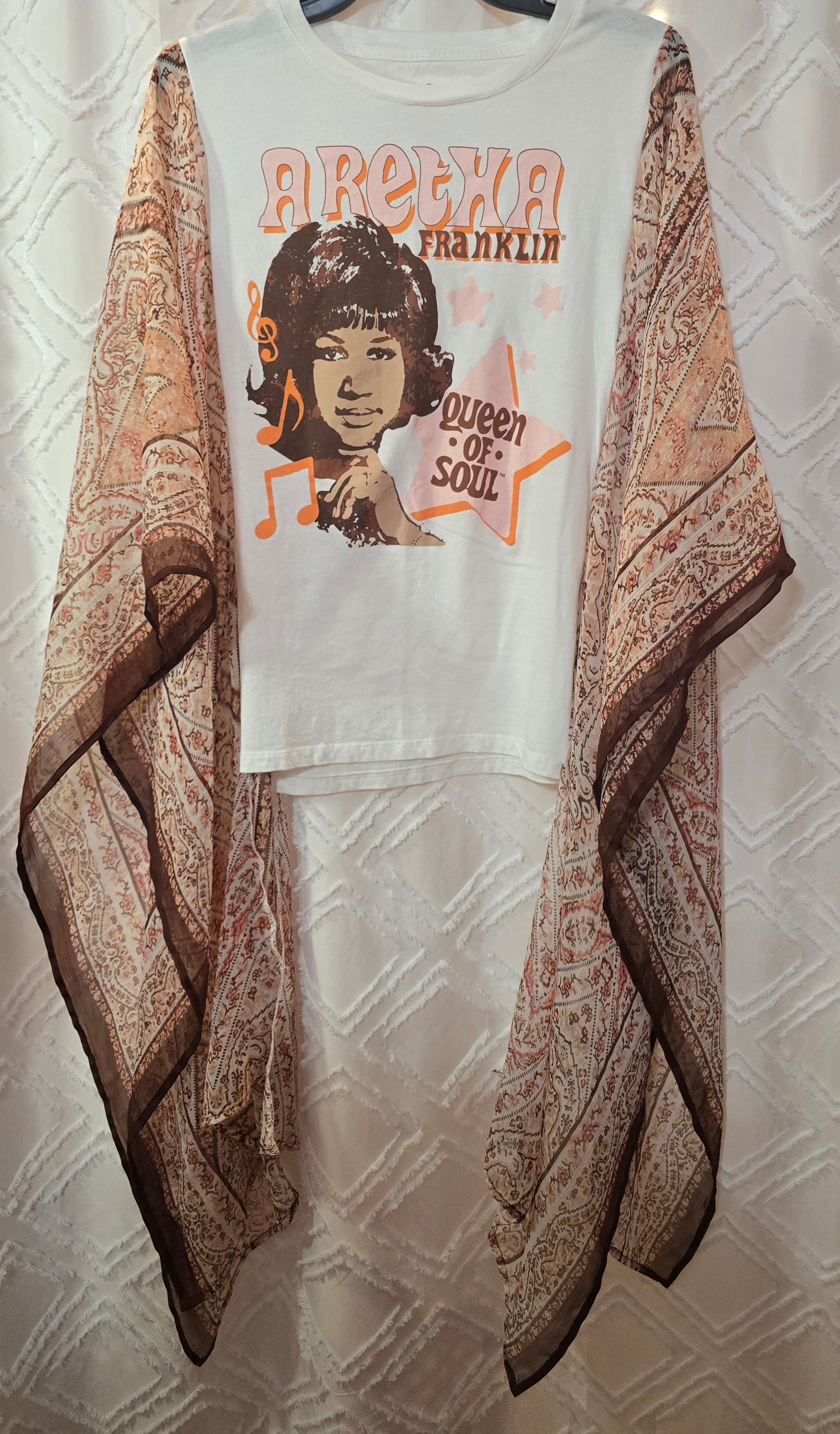Aretha Franklin poncho shirt, one size