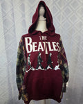 Beatles Abbey Road Hoodie, size L w/ flannel sleeves