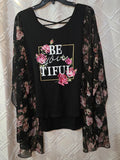 Be-you-tiful poncho shirt, one size