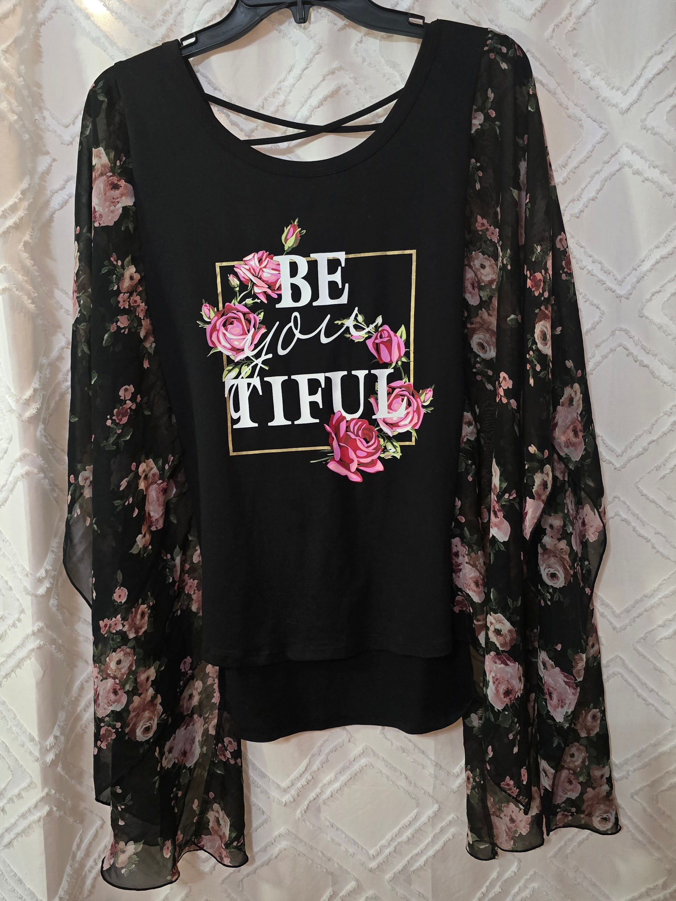 Be-you-tiful poncho shirt, one size
