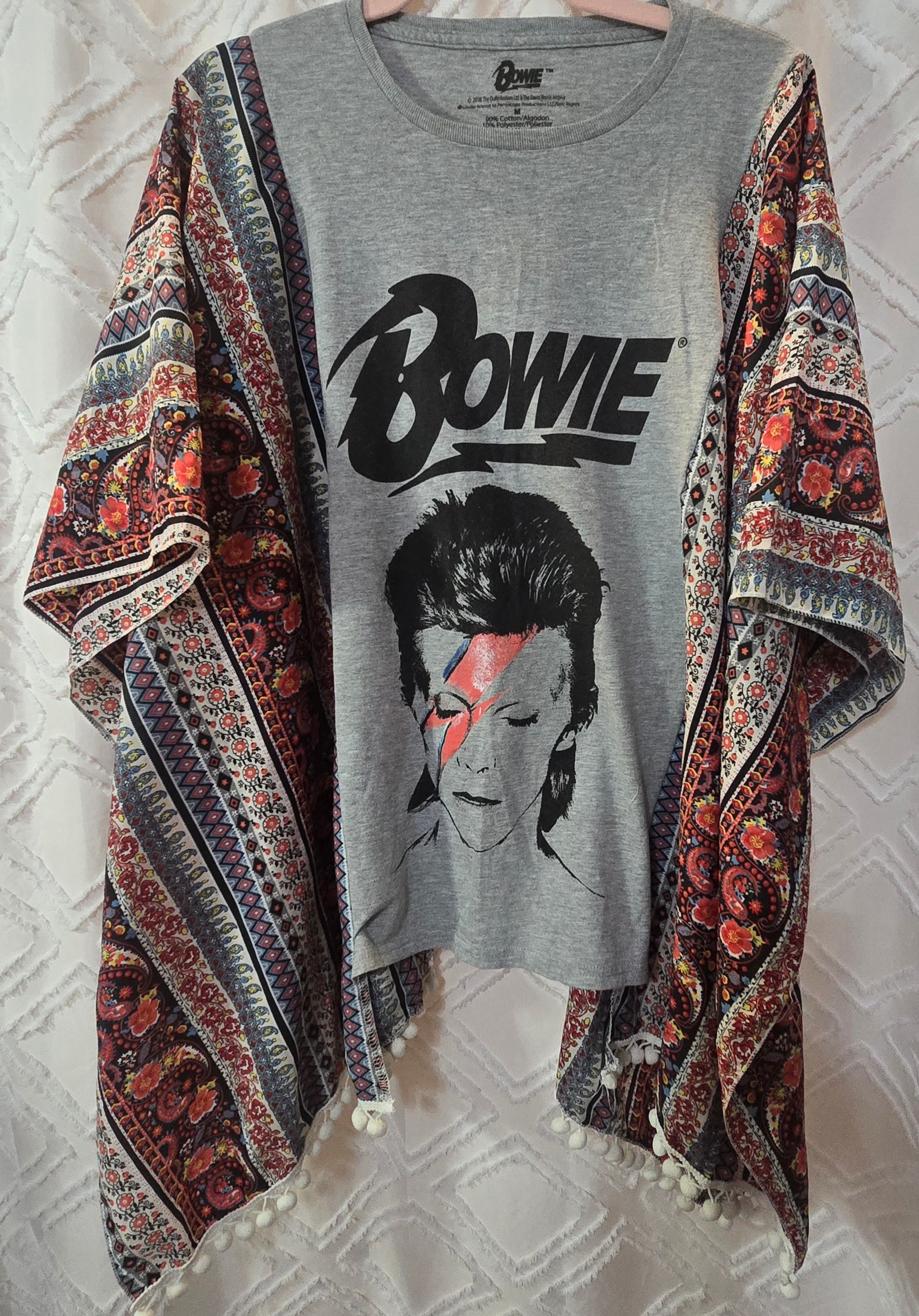 David Bowie poncho shirt, one size