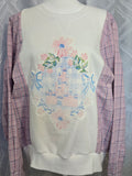 Cinderella's Castle Sweatshirt, size L with flannel sleeves