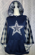 Cowboys Star Hoodie, size L with cotton sleeves