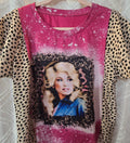 Dolly Parton T-shirt with short polyester sleeves, size S