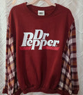 Dr. Pepper Sweatshirt with stretch sleeves, size L