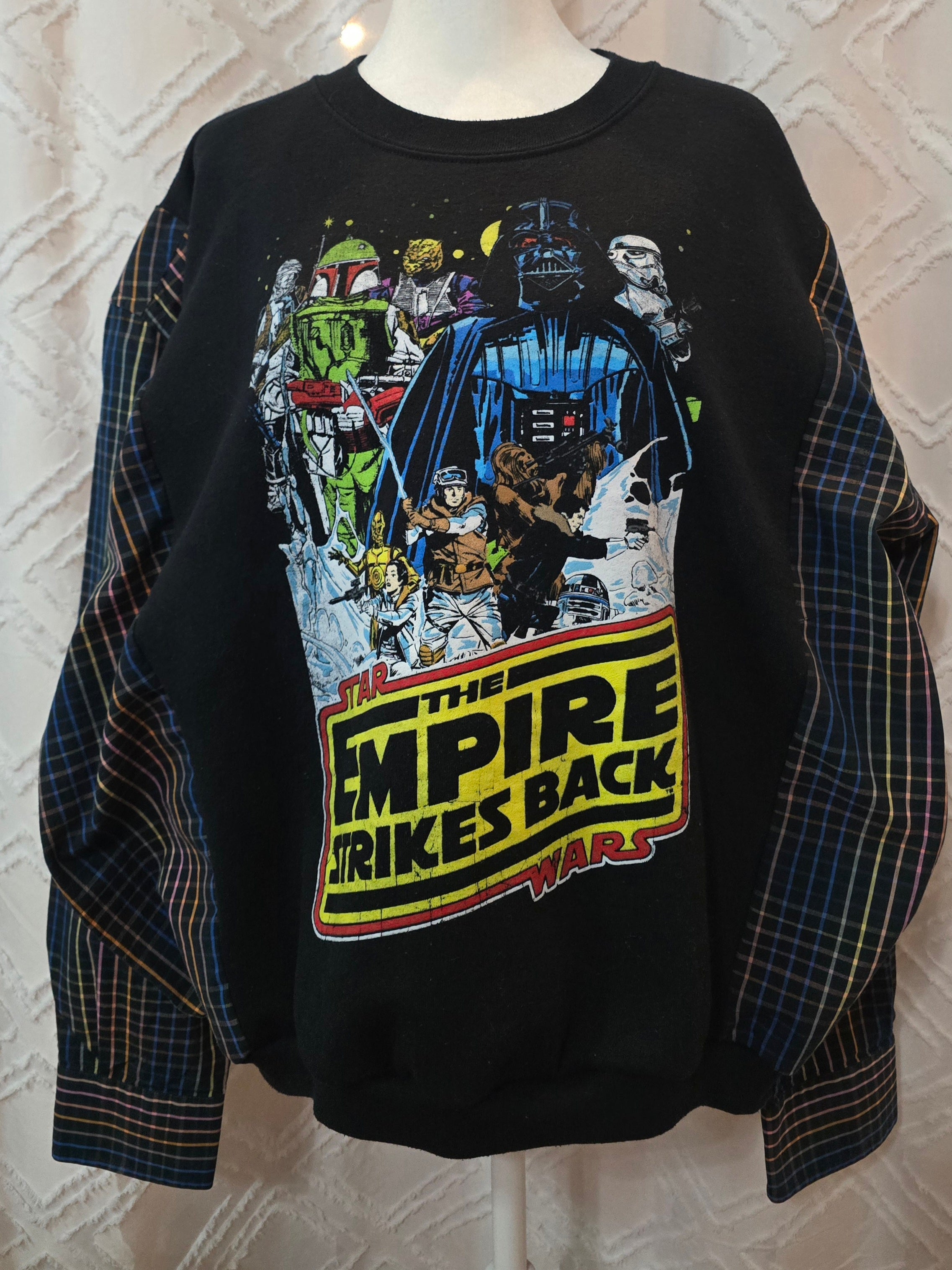 Empire Strikes Back Throwback Sweatshirt, size L with cotton sleeves