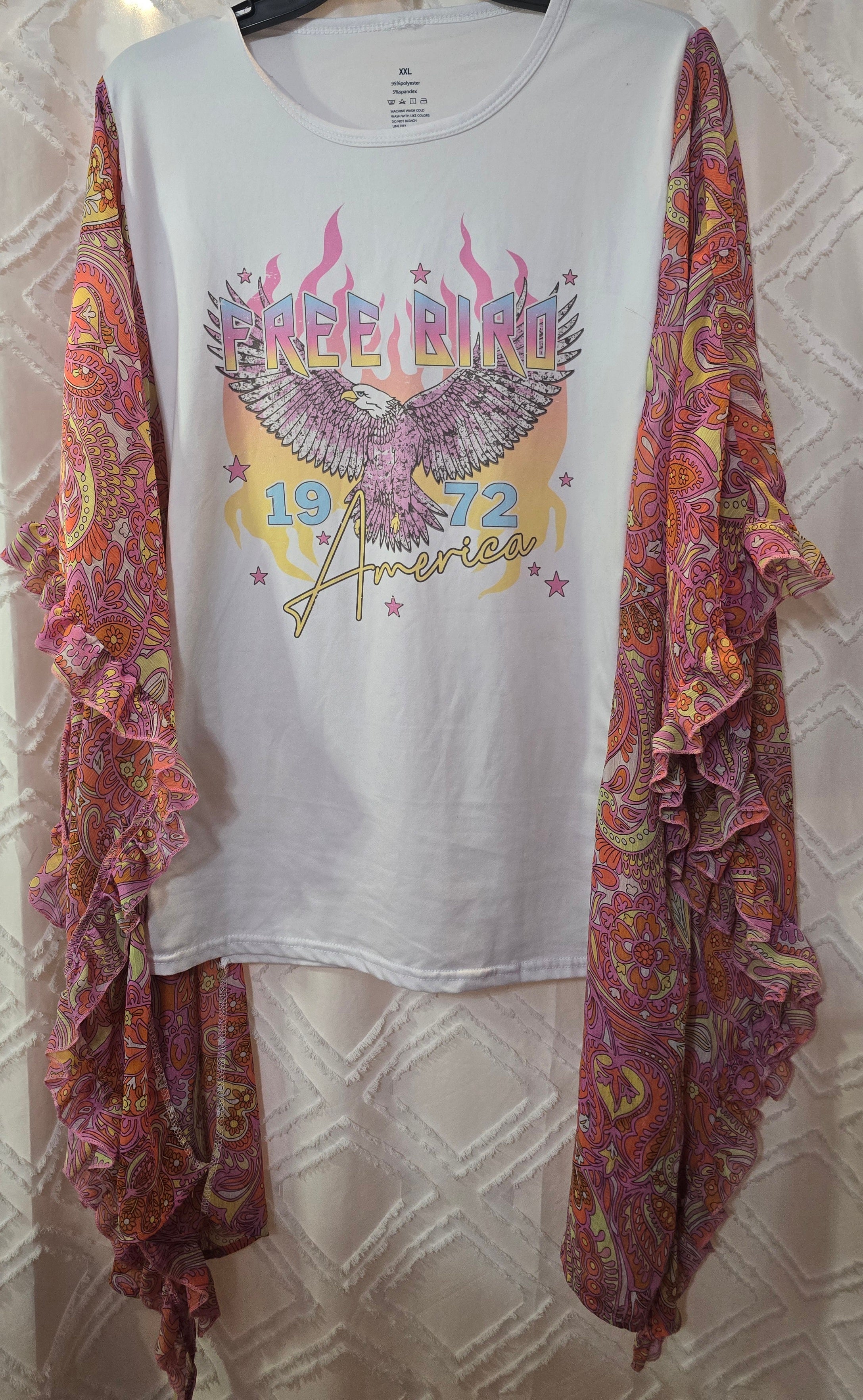 Free Bird 1972 poncho shirt, one size