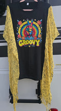 Groovy Peace Signs Poncho Shirt, one size