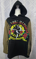 Guns n Roses Use Your Illusion Tour Hoodie, size L with flannel sleeves