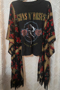 Guns n Roses Red poncho shirt, one size