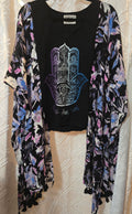 Hamsa poncho shirt, one size