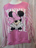Minnie Mouse Sweatshirt, pink, size L with polyester sleeves
