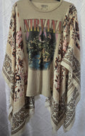 Nirvana tan poncho shirt, one size