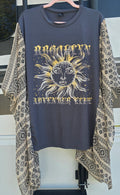Brooklyn + Sun Symbol Poncho Shirt, one size