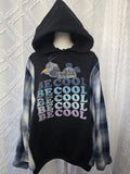 Olaf Frozen Hoodie, size XL with flannel sleeves