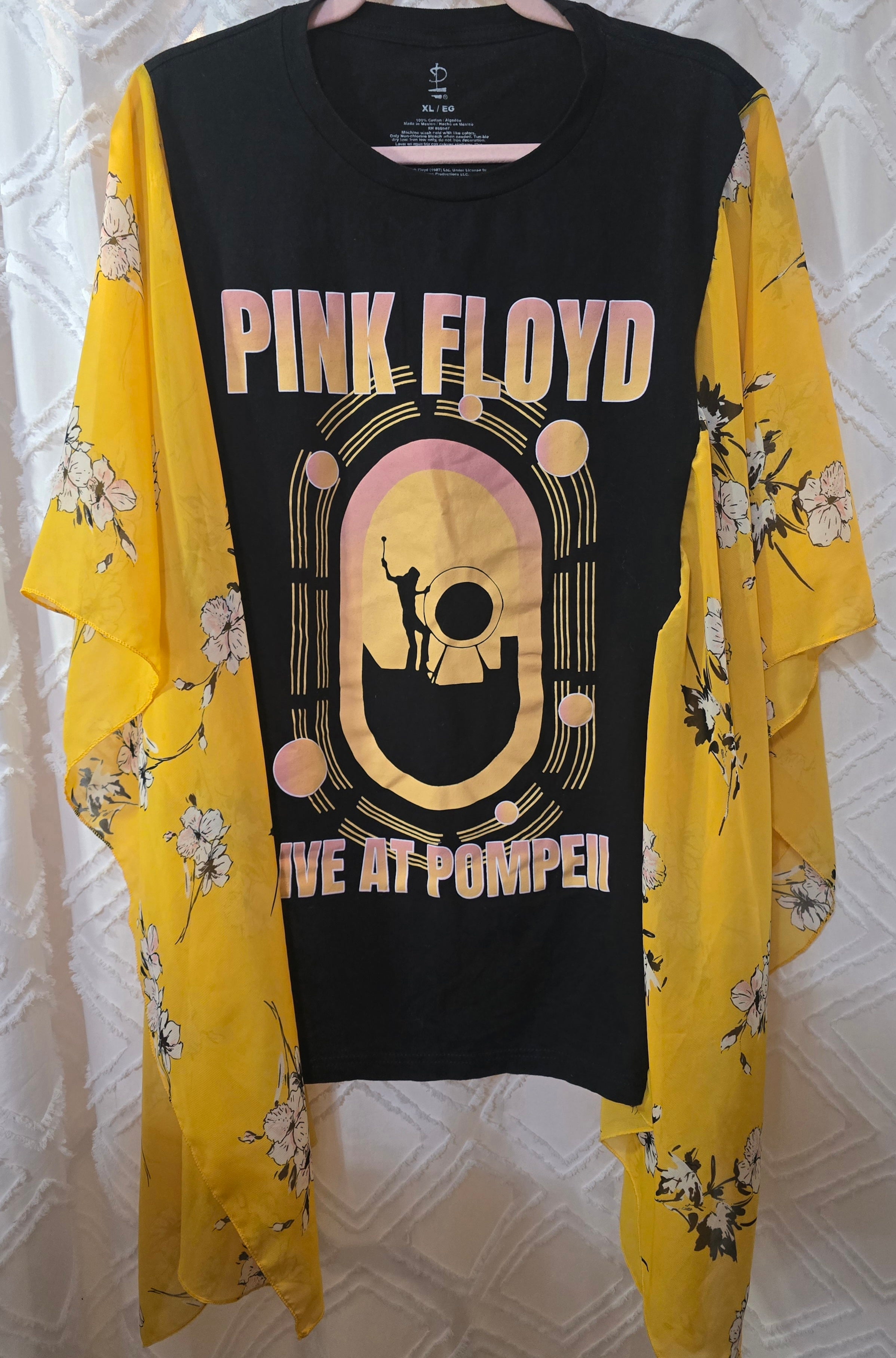 Pink Floyd Pompeii poncho shirt, one size