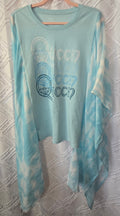 Queen Blue poncho shirt, one size