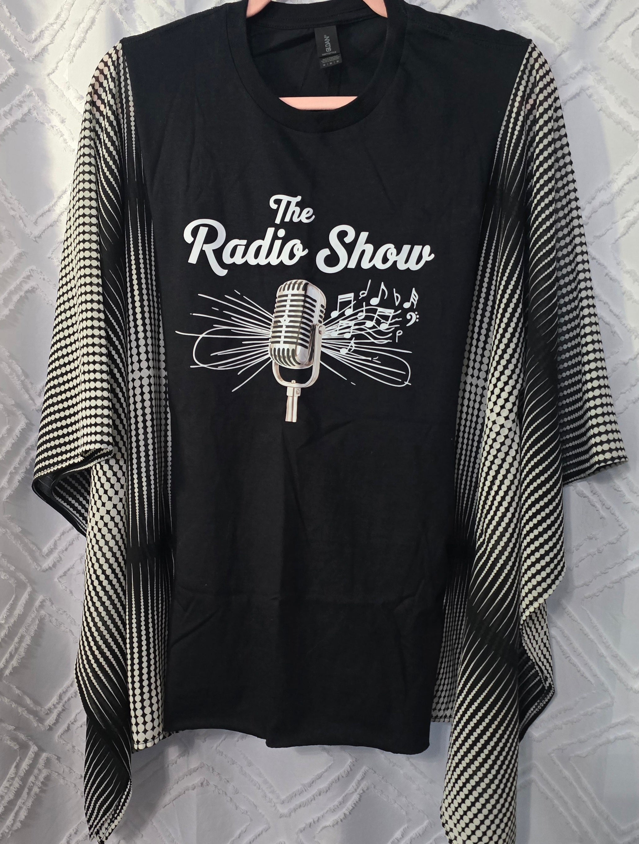 The Radio Show band, poncho shirt, one size