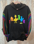 Sesame Street Hoodie with sparkly spandex sleeves, size XXL
