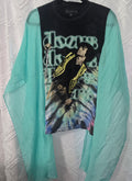The Doors black and teal poncho shirt, one size