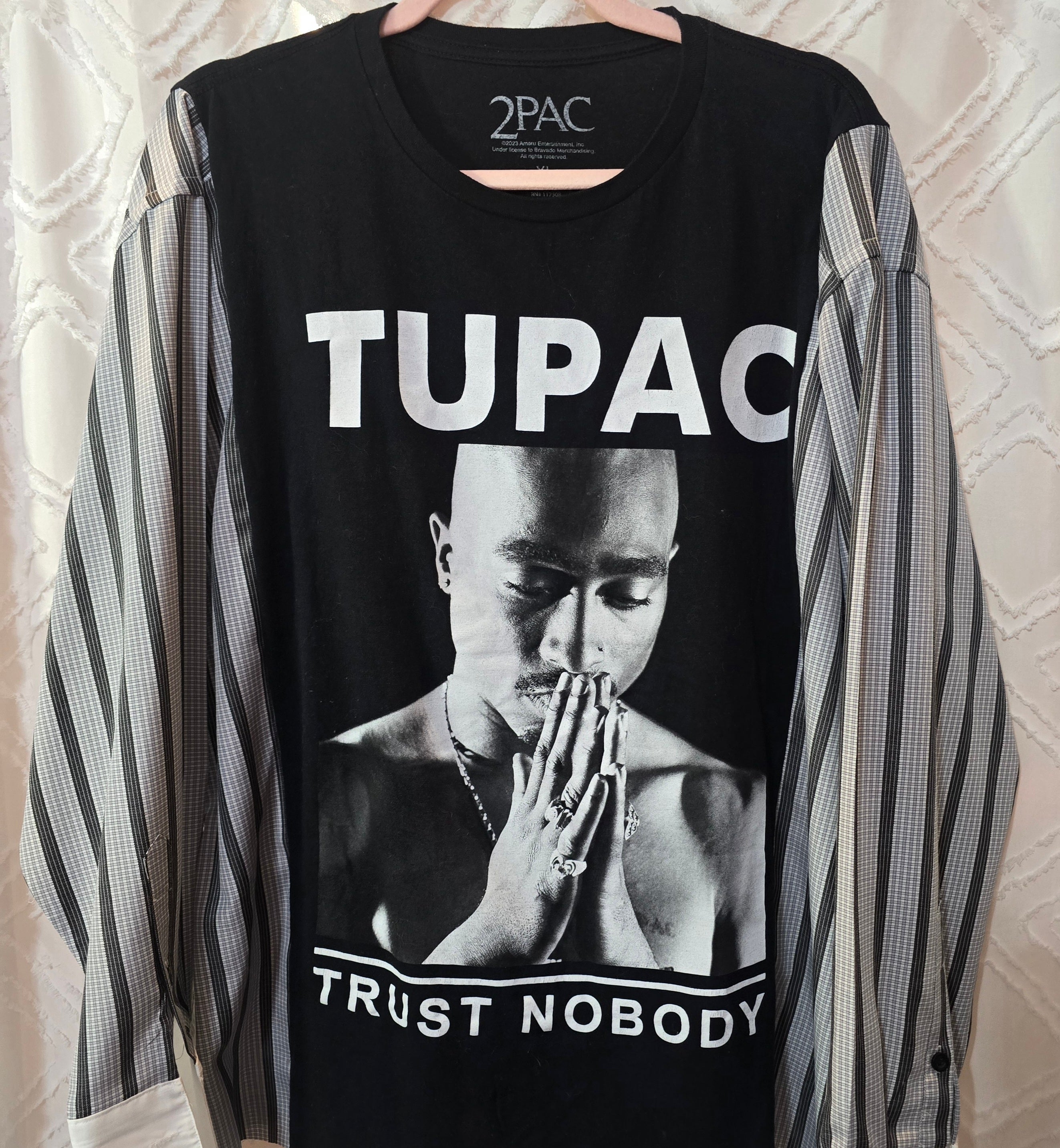 Tupac 2 long sleeve t-shirt with cotton sleeves, size XL