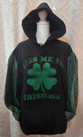 Kiss Me I'm Irish Hoodie, size XL with cotton sleeves